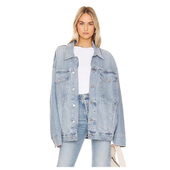 AGOLDE Wayne Oversized Slouchy Denim Jacket. Medium - Picture 1 of 15